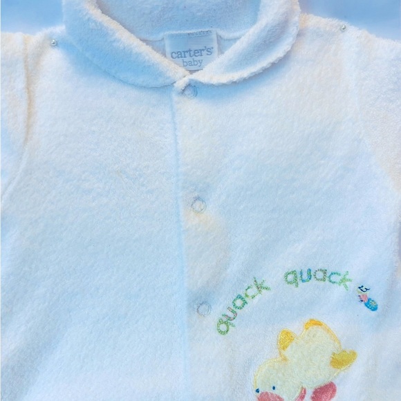VINTAGE 2002 CARTER’S BABY TERRY CLOTH  FOOTIE LARGE 6-9 MONTHS - Picture 8 of 10